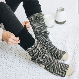 Knit lounge socks